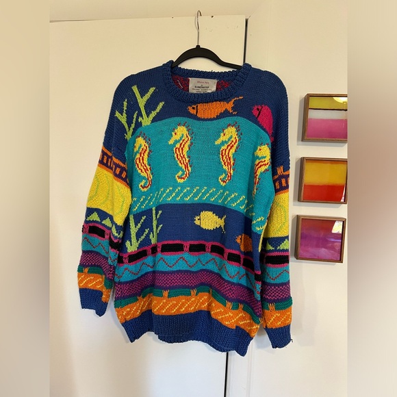 Amazing unique vintage 100% cotton sweater - Picture 1 of 5